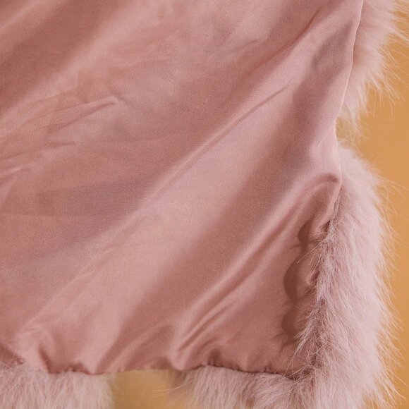 Dusty Pink Casual Women's Fuzzy Faux Fur Coat - Picture 7 of 7